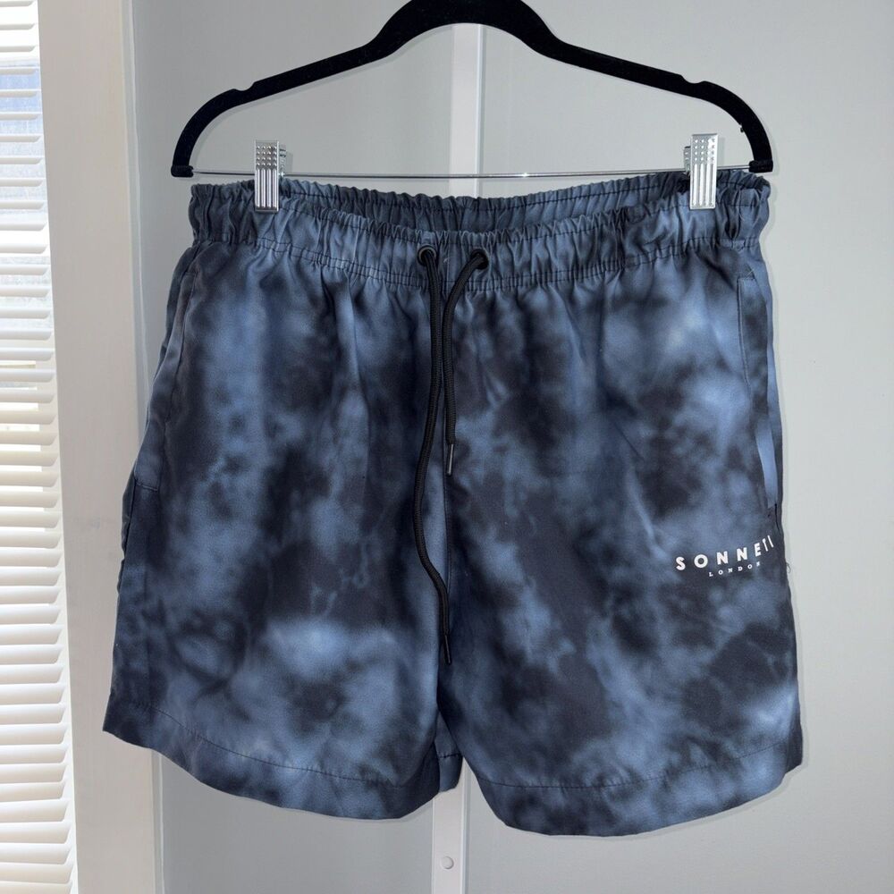 Sonneti London Tie Dye Multicolor Blue Swim Shorts Men's M